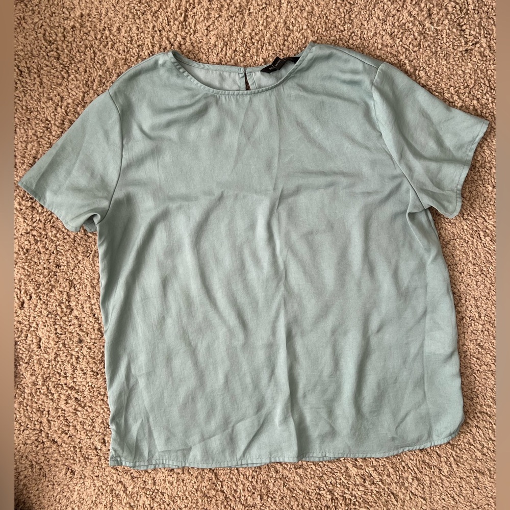 Banana Republic Seafoam Green Keyhole Top